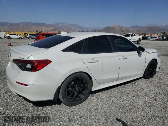 2022 Honda Civic Sport with VIN 2HGFE2F55NH565648, listed as a Copart auction lot 46843445 with 69,730 mi miles and Salvage Title. Bid and sale history available at carsss.com. Image 3.