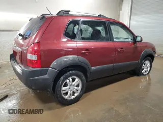 2007 Hyundai Tucson SE with VIN KM8JN12D97U635826, listed as a Copart auction lot 41825685 with 164,090 mi miles and Salvage Title. Bid and sale history available at carsss.com. Image 3.