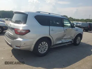 2021 Nissan Armada SV with VIN JN8AY2AD8M9661419, listed as a Copart auction lot 62631524 with 76,739 mi miles and Salvage Title. Bid and sale history available at carsss.com. Image 3.