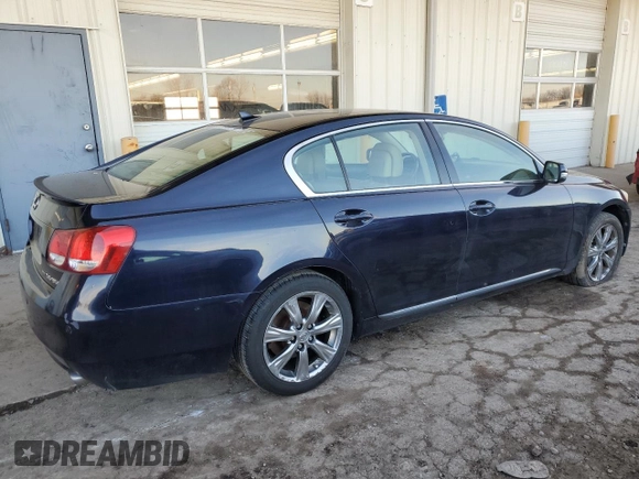 2008 Lexus GS 350 with VIN JTHCE96S080018200, listed as a Copart auction lot 44603035 with 186,926 mi miles and Salvage Title. Bid and sale history available at DreamBid. Image 3.