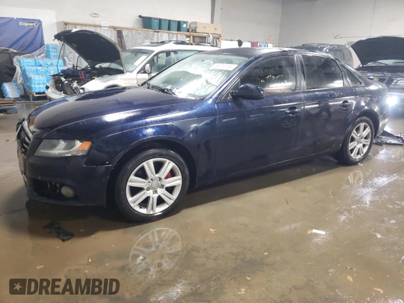2011 Audi A4 Premium with VIN WAUBFAFLXBA087947, listed as a Copart auction lot 83013154 with 98,473 mi miles and Salvage Title. Bid and sale history available at carsss.com. Image 1.