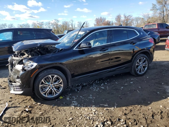 2019 BMW X2 xDrive28i with VIN WBXYJ5C51KEF83761, listed as a Copart auction lot 80027824 with 65,436 mi miles and Salvage Title. Bid and sale history available at carsss.com. Image 1.