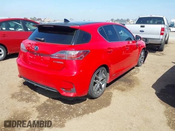 2014 Lexus CT 200h Hybrid with VIN JTHKD5BH1E2182802, listed as a IAAI auction lot 41859426 with 197,330 mi miles. Bid and sale history available at carsss.com. Image 4.