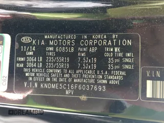 2015 Kia Sedona SX-L with VIN KNDME5C16F6037693, listed as a IAAI auction lot 41779327 with 149,552 mi miles and . Bid and sale history available at DreamBid. Image 9.