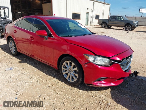 2015 Mazda Mazda6 i Sport with VIN JM1GJ1U50F1207904, listed as a IAAI auction lot 41627113 with 210,376 mi miles. Bid and sale history available at carsss.com. Image 1.
