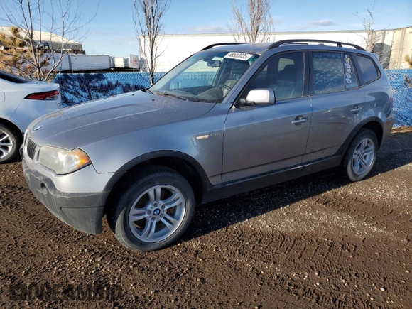 2005 BMW X3 3.0i with VIN WBXPA93425WA31985, listed as a Copart auction lot 46580035 with 375,558 mi miles and Clean Title. Bid and sale history available at carsss.com. Image 1.