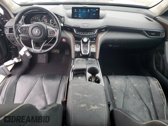 2021 Acura TLX w/Advance Package with VIN 19UUB5F65MA008830, listed as a Copart auction lot 44118595 with 29,265 mi miles and Salvage Title. Bid and sale history available at carsss.com. Image 8.