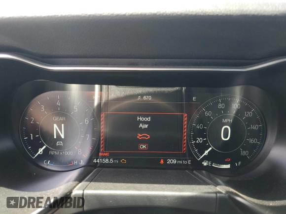 2021 Ford Mustang Mach 1 with VIN 1FA6P8R07M5550673, listed as a Copart auction lot 53577895 with 44,158 mi miles and Salvage title. Bid and sale history available at DreamBid. Image 9.