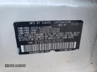 2020 Subaru WRX STI Limited with VIN JF1VA2Y6XL9829901, listed as a Copart auction lot 39853474 with 30,511 mi miles and Salvage Title. Bid and sale history available at carsss.com. Image 12.
