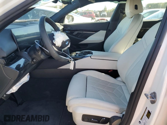 2024 BMW 5 Series 530i with VIN WBA43FJ07RCP91470, listed as a Copart auction lot 46079525 with 0 mi miles and Salvage Title. Bid and sale history available at carsss.com. Image 7.