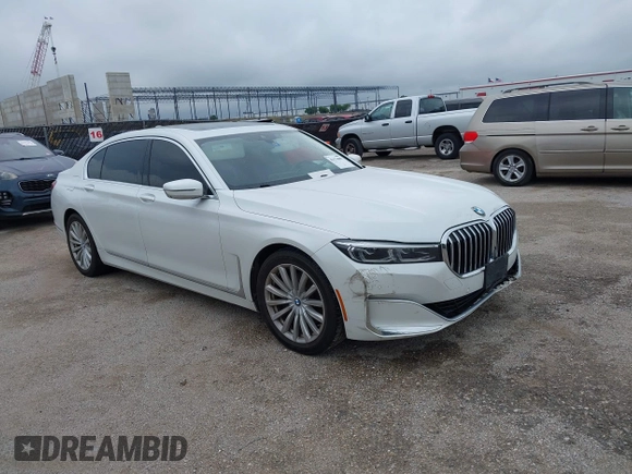 2020 BMW 7 Series 740i z VIN WBA7T2C07LCE11573, wystawiony jako IAAI lot #42474689 z przebiegiem 63 015 mil mil oraz . Historia ofert i sprzedaży dostępna na DreamBid. Obrazek 1.
