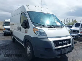 2019 Ram ProMaster Cargo with VIN 3C6TRVCG7KE562908, listed as a IAAI auction lot 41803457 with 167,864 mi miles and . Bid and sale history available at DreamBid. Image 1.