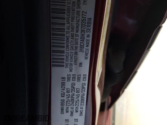 2015 FIAT 500L Urbana Trekking with VIN ZFBCFADH3FZ035172, listed as a Copart auction lot 52354404 with 57,669 mi miles and Salvage Title. Bid and sale history available at carsss.com. Image 15.