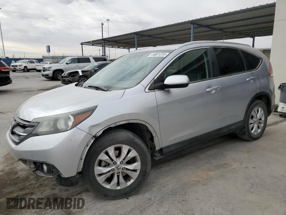 2013 Honda CR-V EX-L with VIN 5J6RM3H77DL028438, listed as a Copart auction lot 44601235 with 134,816 mi miles and Salvage Title. Bid and sale history available at DreamBid. Image 1.