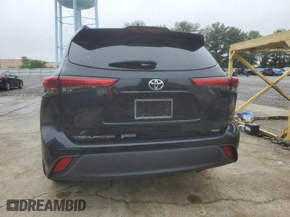 2020 Toyota Highlander L with VIN 5TDCZRBH9LS001983, listed as a Copart auction lot 56965735 with 44,090 mi miles and Salvage title. Bid and sale history available at DreamBid. Image 6.