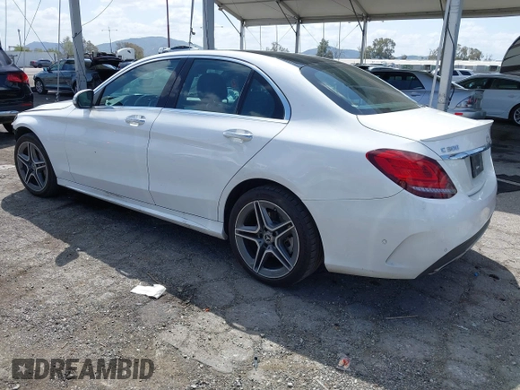 2020 Mercedes-Benz C 300 with VIN WDDWF8EB9LR551406, listed as a IAAI auction lot 41958407 with 61,663 mi miles and . Bid and sale history available at DreamBid. Image 3.