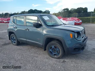 2018 Jeep Renegade Upland Edition with VIN ZACCJBAB3JPH00368, listed as a IAAI auction lot 41235403 with 20,348 mi miles. Bid and sale history available at carsss.com. Image 1.