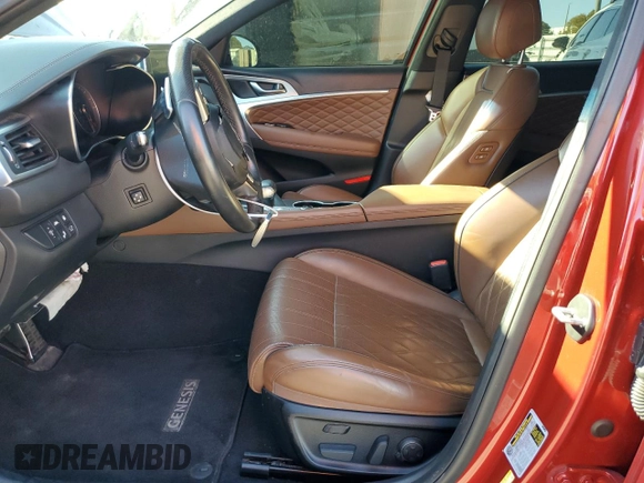 2020 Genesis G70 3.3T with VIN KMTG34LEXLU057731, listed as a Copart auction lot 48794325 with 93,504 mi miles and Salvage title. Bid and sale history available at DreamBid. Image 7.