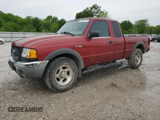 2001 Ford Ranger XL Fleet with VIN 1FTZR15EX1PA61579, listed as a Copart auction lot 54534155 with 206,128 mi miles and Salvage Title. Bid and sale history available at carsss.com. Image 1.