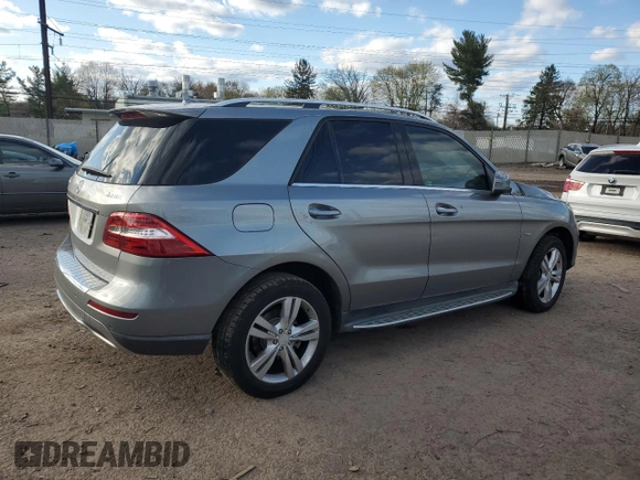 2012 Mercedes-Benz M 350 with VIN 4JGDA5HB4CA023471, listed as a Copart auction lot 52290535 with Not Provided miles and Salvage Title. Bid and sale history available at DreamBid. Image 3.