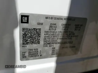 2018 Chevrolet Traverse LS with VIN 1GNERFKW2JJ217312, listed as a Copart auction lot 51320755 with 61,160 mi miles and Salvage Title. Bid and sale history available at DreamBid. Image 16.