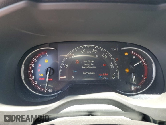 2024 Toyota RAV4 LE with VIN 2T3F1RFV9RC476045, listed as a Copart auction lot 55453285 with 7,622 mi miles and Salvage title. Bid and sale history available at DreamBid. Image 9.