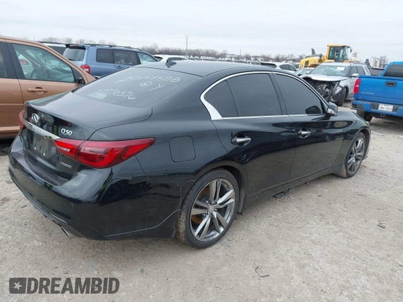 2021 Infiniti Q50 Signature Edition with VIN JN1EV7CP2MM706574, listed as a IAAI auction lot 41643762 with 33,868 mi miles and . Bid and sale history available at DreamBid. Image 4.