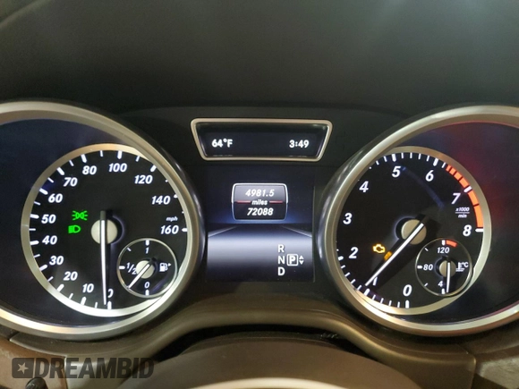2015 Mercedes-Benz M 400 with VIN 4JGDA5GB6FA562518, listed as a Copart auction lot 48500475 with 72,088 mi miles and Clean Title. Bid and sale history available at DreamBid. Image 9.