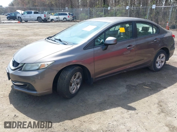 2013 Honda Civic LX with VIN 19XFB2F56DE291491, listed as a IAAI auction lot 41947866 with Not Provided miles and . Bid and sale history available at DreamBid. Image 17.
