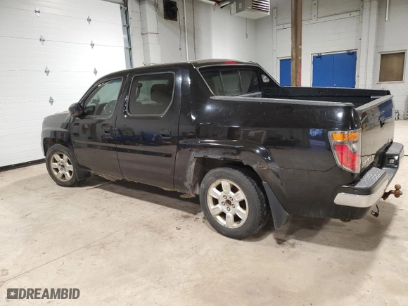 2007 Honda Ridgeline RTL w/Leather with VIN 2HJYK16527H005353, listed as a Copart auction lot 43468505 with 0 mi miles and Clean Title. Bid and sale history available at carsss.com. Image 2.