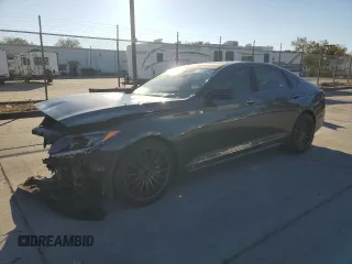 2018 Genesis G80 3.3T Sport with VIN KMHGN4JB5JU243638, listed as a Copart auction lot 75914214 with 67,778 mi miles and Salvage Title. Bid and sale history available at carsss.com. Image 1.