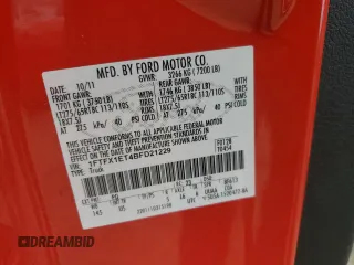 2011 Ford F-150 XL with VIN 1FTFX1ET4BFD21229, listed as a Copart auction lot 57248255 with 189,112 mi miles and Salvage title. Bid and sale history available at DreamBid. Image 12.