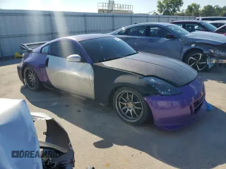 2005 Nissan 350Z with VIN JN1AZ34D05M608841, listed as a Copart auction lot 70408954 with 226,812 mi miles and Salvage Title. Bid and sale history available at DreamBid. Image 4.