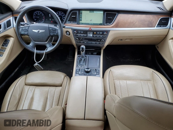 2017 Genesis G80 3.8L with VIN KMHGN4JE0HU180405, listed as a Copart auction lot 49168515 with 133,751 mi miles and Clean Title. Bid and sale history available at DreamBid. Image 8.
