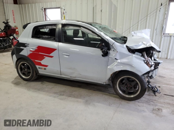2023 Mitsubishi Mirage Black Edition with VIN ML32AWHJ6PH005269, listed as a Copart auction lot 53878975 with Not provided miles and Salvage title. Bid and sale history available at DreamBid. Image 4.