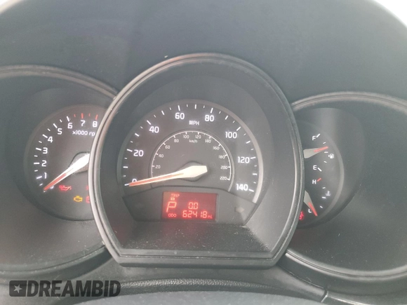 2016 Kia Rio LX with VIN KNADM4A35G6686434, listed as a Copart auction lot 66937954 with 62,418 mi miles and Salvage Title. Bid and sale history available at DreamBid. Image 9.