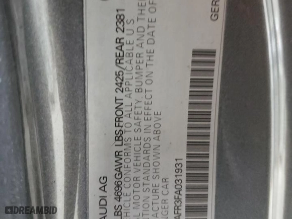 2015 Audi A5 Premium with VIN WAUCFAFR3FA031931, listed as a Copart auction lot 84614704 with 113,226 mi miles and Salvage Title. Bid and sale history available at carsss.com. Image 13.