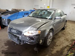 2008 Audi A4 2.0T with VIN WAUDF78E38A066506, listed as a Copart auction lot 46342365 with 185,002 mi miles and Salvage Title. Bid and sale history available at carsss.com. Image 1.