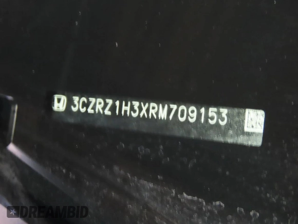 2024 Honda HR-V LX with VIN 3CZRZ1H3XRM709153, listed as a Copart auction lot 42566485 with 38,500 mi miles and Salvage Title. Bid and sale history available at carsss.com. Image 10.