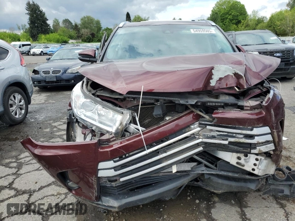 2018 Toyota Highlander SE with VIN 5TDJZRFH0JS874049, listed as a Copart auction lot 54959505 with 92,561 mi miles and Salvage title. Bid and sale history available at DreamBid. Image 5.