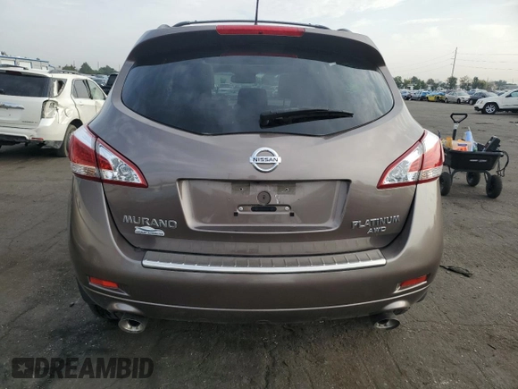 2014 Nissan Murano LE with VIN JN8AZ1MW4EW521410, listed as a Copart auction lot 59579204 with 62,032 mi miles and Salvage Title. Bid and sale history available at carsss.com. Image 6.