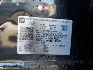 2022 GMC Terrain SLE with VIN 3GKALTEV0NL149668, listed as a Copart auction lot 51912855 with 94,087 mi miles and Clean Title. Bid and sale history available at carsss.com. Image 13.