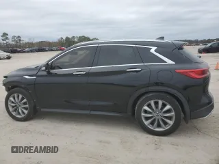 2019 Infiniti QX50 Pure with VIN 3PCAJ5M3XKF137423, listed as a Copart auction lot 41875765 with 27,757 mi miles and Salvage title. Bid and sale history available at DreamBid. Image 2.