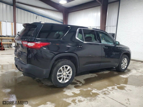2021 Chevrolet Traverse LS with VIN 1GNEVFKW4MJ224763, listed as a Copart auction lot 47583845 with 53,590 mi miles and Salvage Title. Bid and sale history available at carsss.com. Image 3.