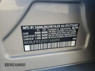2005 Mercedes-Benz E 500 z VIN WDBUF83J35X166495, wystawiony jako Copart lot #74104874 z przebiegiem 107 329 mil mil oraz Czysty tytuł • Clean title. Historia ofert i sprzedaży dostępna na DreamBid. Obrazek 12.
