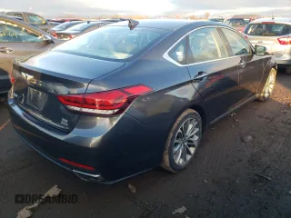 2017 Genesis G80 3.8L with VIN KMHGN4JE3HU203160, listed as a Copart auction lot 40464484 with 84,936 mi miles and . Bid and sale history available at carsss.com. Image 3.