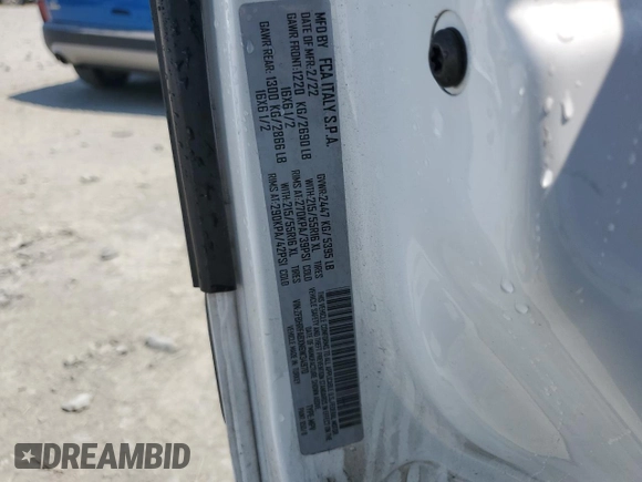 2022 Ram ProMaster City Cargo Tradesman with VIN ZFBHRFABXN6W34970, listed as a Copart auction lot 60870505 with 66,325 mi miles and Salvage title. Bid and sale history available at DreamBid. Image 12.
