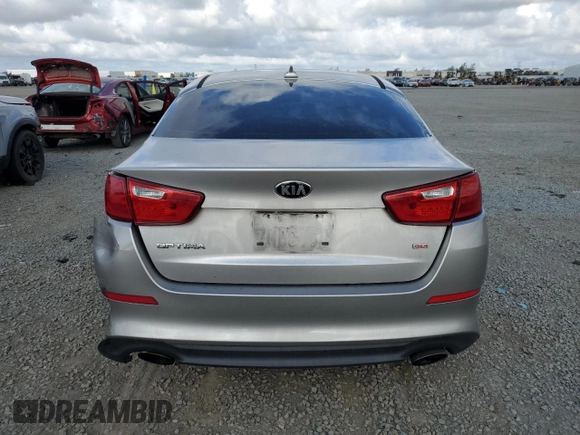 2015 Kia Optima LX with VIN KNAGM4A74F5587608, listed as a Copart auction lot 53441645 with 125,776 mi miles and Salvage Title. Bid and sale history available at carsss.com. Image 6.