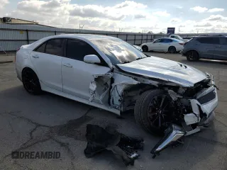2017 Cadillac ATS-V with VIN 1G6AN5RY0H0216084, listed as a Copart auction lot 79225284 with 53,459 mi miles and Salvage Title. Bid and sale history available at carsss.com. Image 4.