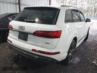 2023 Audi Q7 Premium Plus with VIN WA1LXBF76PD002387, listed as a IAAI auction lot 41307681 with 27,674 mi miles. Bid and sale history available at carsss.com. Image 4.